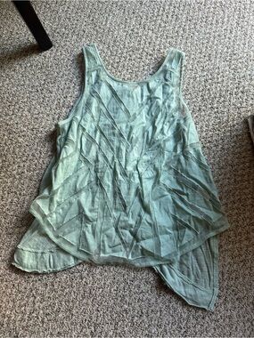 Free People Mint Green Layered Tank Top